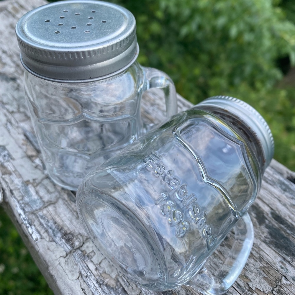 Mini Mason Jar Salt & Pepper Shakers